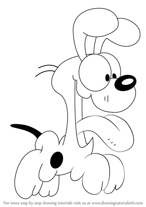 Learn How to Draw Odie from Garfield (Garfield) Step by Step Drawing