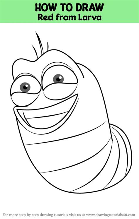 Learn How to Draw Red from Larva (Larva) Step by Step Drawing Tutorials