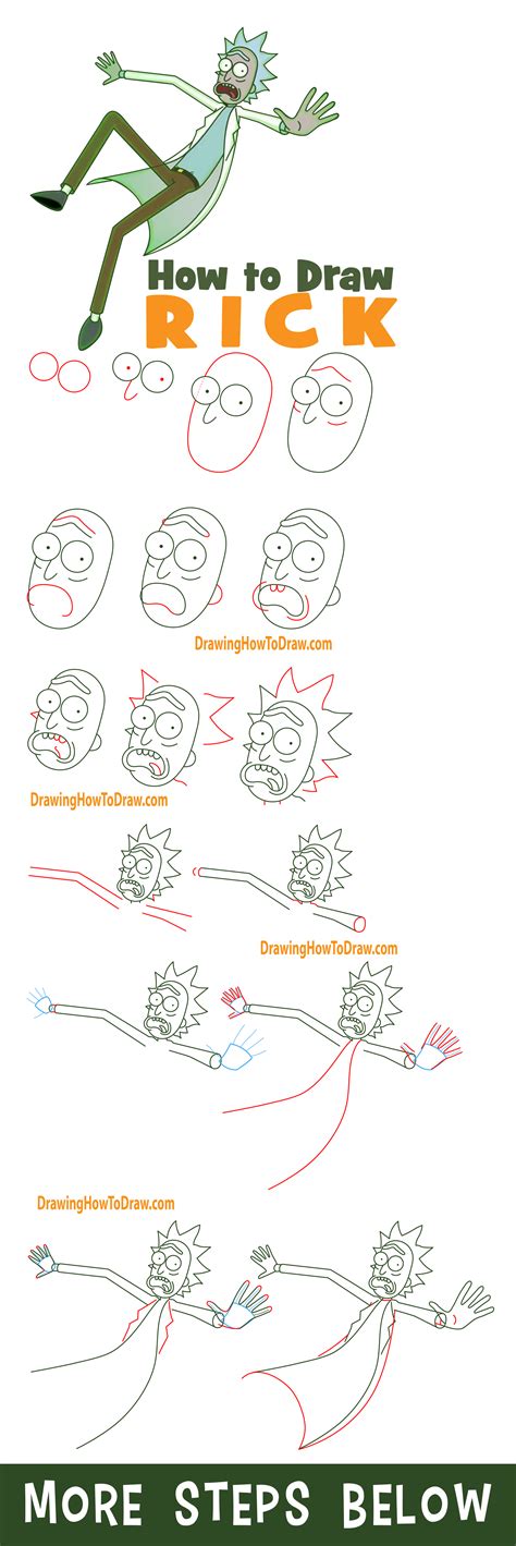 Learn How to Draw Rick from Rick and Morty (Rick and Morty) Step by