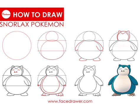 Learn How to Draw Snorlax from Pokemon (Pokemon) Step by Step Drawing