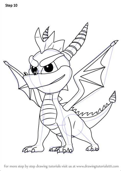 Learn How to Draw Spyro the Dragon from Spyro (Spyro) Step by Step
