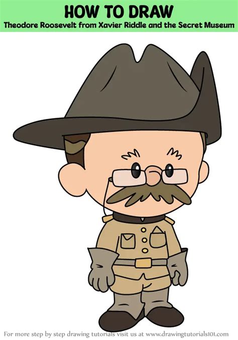 Learn How to Draw Theodore Roosevelt from Xavier Riddle and the Secret