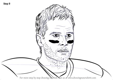 Learn How to Draw Tom Brady (Footballers) Step by Step Drawing Tutorials