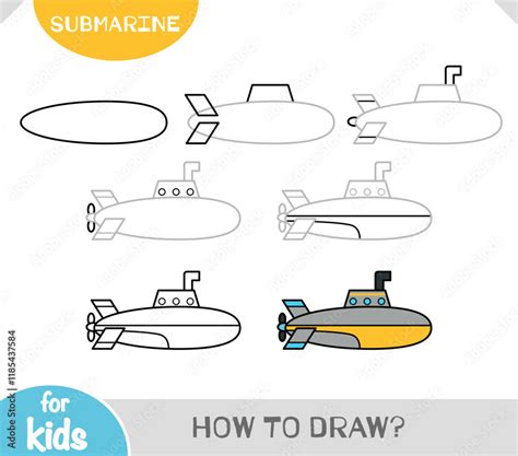 Learn How to Draw a Submarine (Military) Step by Step Drawing Tutorials