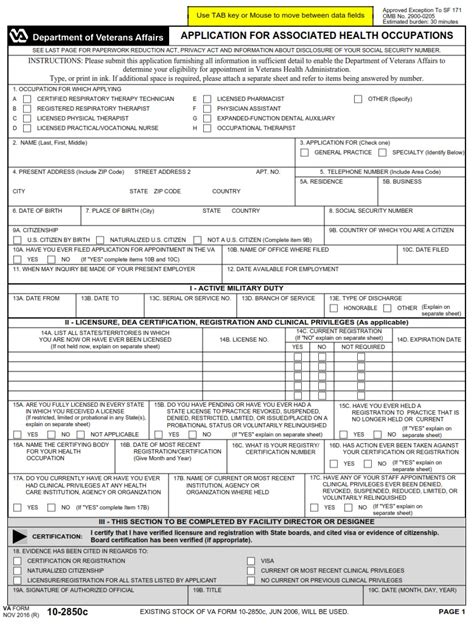 Learn How to Fill the Form VA 10 2850c Application for Associated