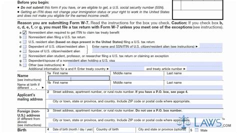 Learn How to Fill the Form W7 Application for IRS Individual Taxpayer