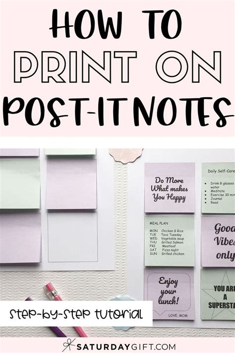 Learn How to Print on Sticky Notes Sticky notes, Notes template