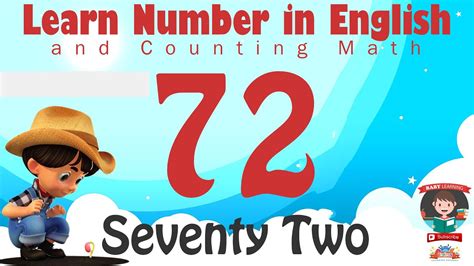 Learn Number Seventy Two 72 in English & Counting Math YouTube