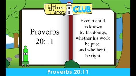 Learn Proverbs 20:11 with the Lighthouse Memory Club