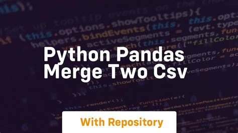 Learn Python - Pandas merge two CSV files - YouTube