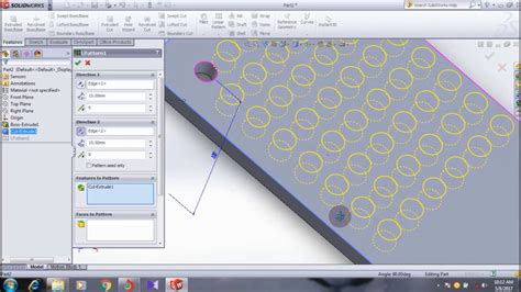Learn SolidWorks Linear Pattern Feature Tutorial _ SolidWorks Tutorials