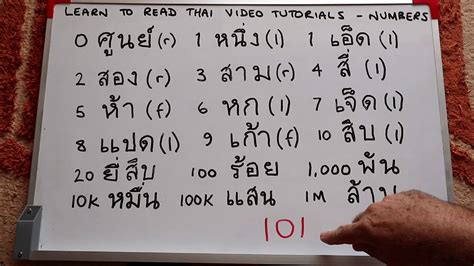 Learn To Read Thai Video Tutorials Numbers YouTube