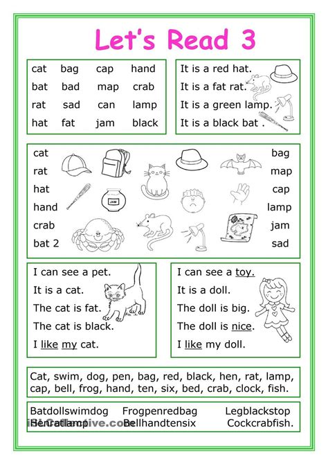 Learn To Read Worksheets