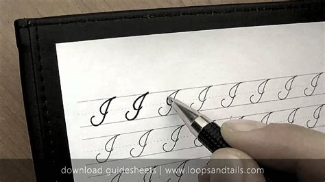 Learn cursive handwriting Capital I YouTube