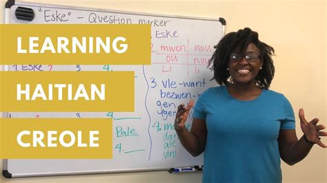 Learn haitian creole. This site provides videos in Haitian Creole for those who would like to learn the most common language spoken in Haiti. We currently have videos teaching about family, Haitian food, body parts, words and phrases in Haitian Creole, short conversations, travel to Haiti, communicating with your child if you are an adoptive parent, animals, and ... 