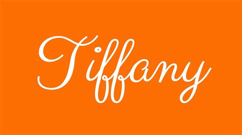 Learn how to Sign the Name Tiffany Stylishly in Cursive Writing YouTube