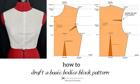 Learn how to draft the basic bodice pattern using your own measurements