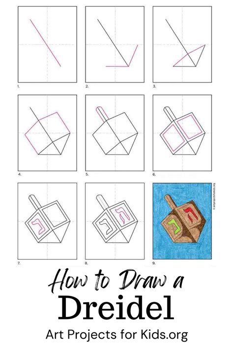 Learn how to draw a Dreidel with this easy step by step tutorial. 