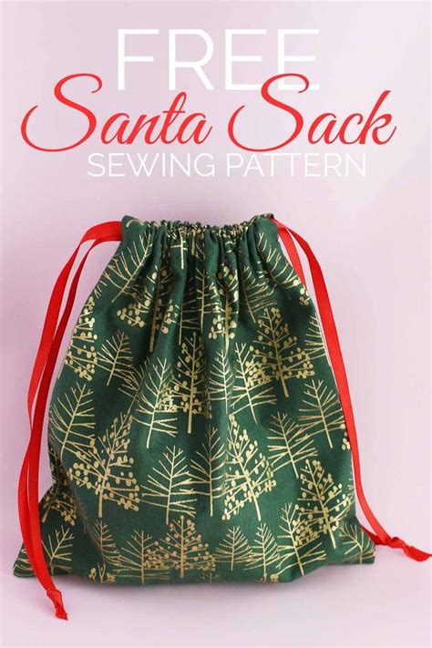 Learn how to make a Santa Sack. A quick and easy sewing pattern for a