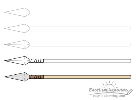 Learn howto draw a spear with this step by step drawing tutorial http