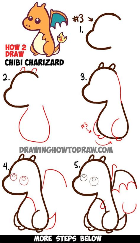 Learn to Draw Charizard from Pokemon in 7 Easy Steps
