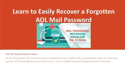 Learn to Easily Recover a Forgotten AOL Mail Password