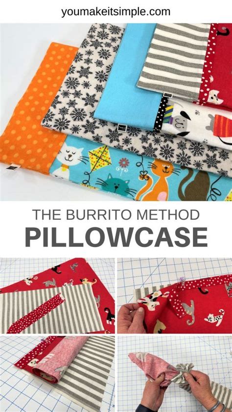 Learn to Sew Project 4 How to Make a Burrito Method Pillowcase