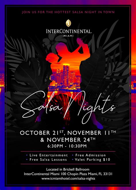 Learn to dance at the InterContinental Miami during Salsa Night every first Friday of the month