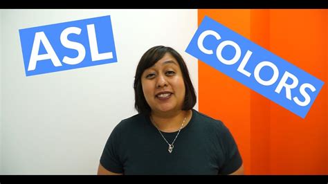 Learn to sign COLORS in American Sign Language YouTube