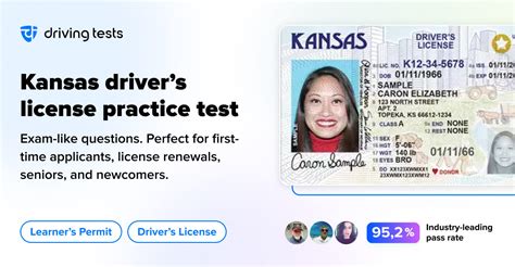 Free DMV Written Test Simulator for Kansas | Updated for (KS) Perfect for learner’s permit, driver’s license, and Senior Refresher Test. Based on official Kansas 2024 Driver's manual. Triple-checked for accuracy. Updated for May 2024.. 
