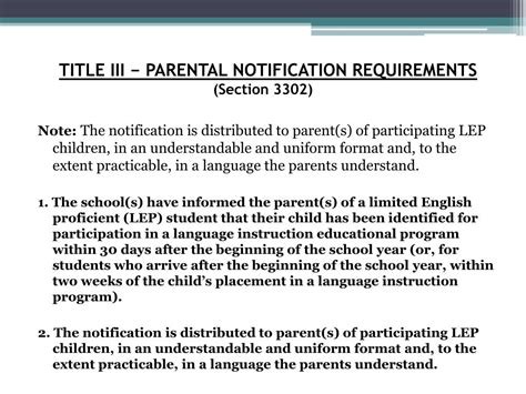 Learning Check Questions Which requirements are included in Title III