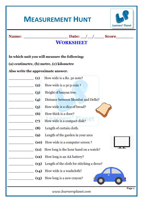 Learning Measurement Worksheets Guruparents