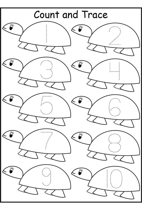 Learning Numbers Worksheets for Preschool and Kindergarten