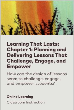 Learning That Lasts Chapter 1 Planning and Delivering Lessons That