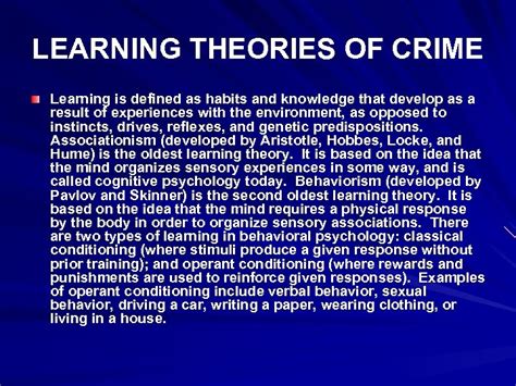 Learning Theories of Crime