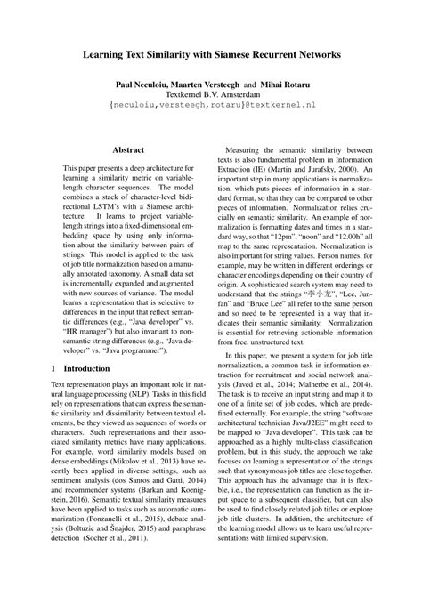 Learning text similarity with siamese recurrent networks pytorch.  But unli...