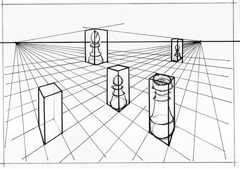 Learning to draw in perspective. drawing