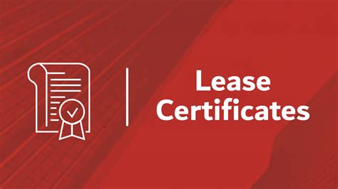 Lease Certificates Real Estate Based and Developing Financial.