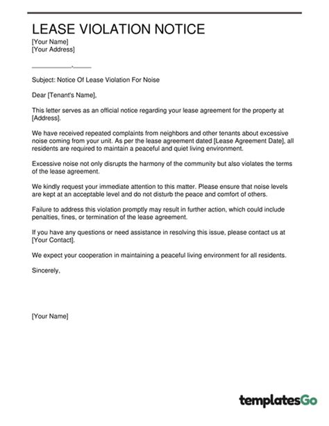 Lease violation notice for noise.  Create & print a PDF today. docx) Sublease Agreement &ndash;...