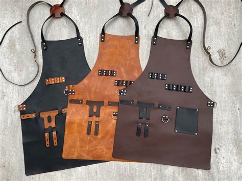 Leather Chefs Apron - Etsy UK