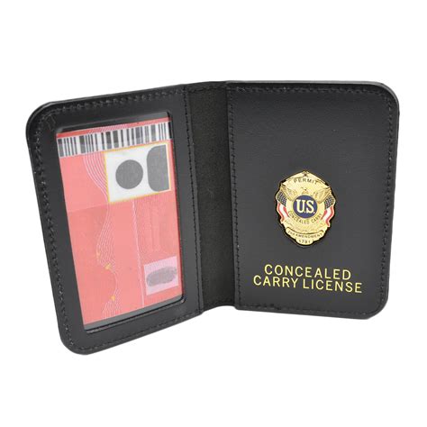 Leather Concealed Weapons Permit ID Case - National Duty Supply