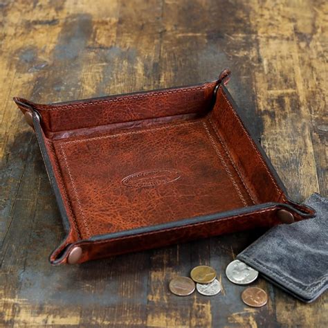 Leather Valet Tray Black - Duvall Leatherwork