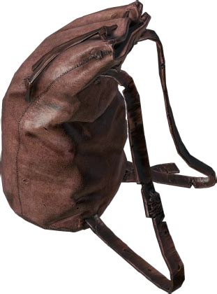 Articles‎ > ‎DayZ Standalone Guide‎ > ... Improvised Leather Backpack A handcrafted improvised backpack made of wood sticks, rope and animal pelt. Crafted using Leather Courier Bag + Wooden Stick Can be broken down to retrieve craft ingredients 25 Slots (5x5) Taloon Backpack. 