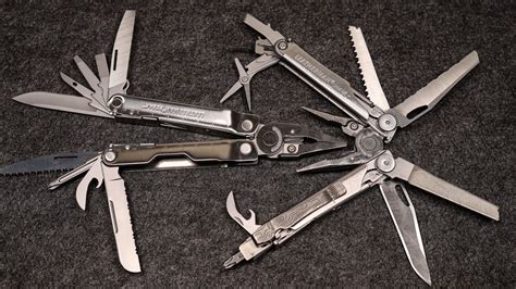 Leatherman multi tool comparison.  My favorite though is the Core which is basically a ...