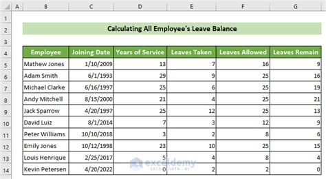 Leave Calculator