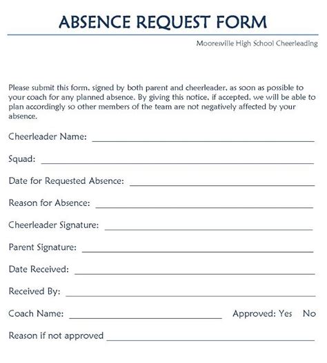 Leave Request Form Project Management Pinterest Project management