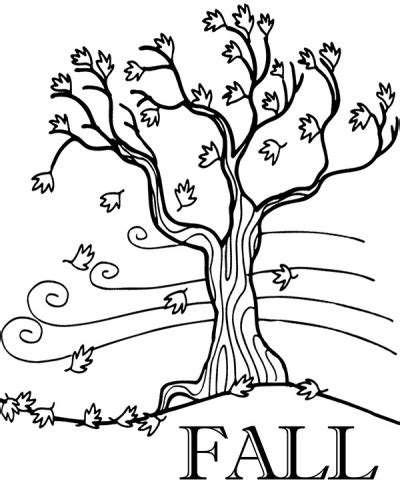 Leaves Falling From Tree Coloring Pages Bulk Color in 2020 Fall
