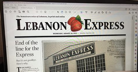 Lebanon express newspaper.  Comprehensive coverage of political, economic, Bega...