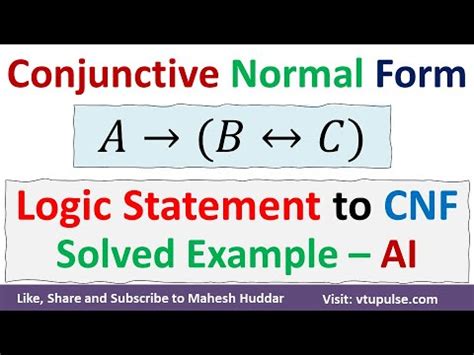 Lecture 161 Firstorder logic conjunctive normal form (FOL CNF) YouTube