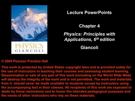 Lecture PowerPoints Chapter 4 Physics Principles with Applications
